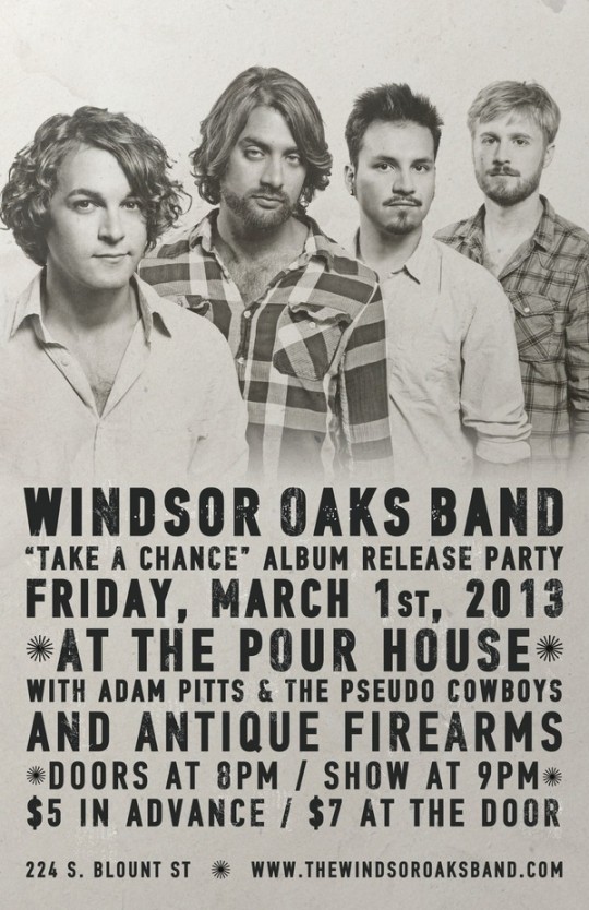 Windsor Oaks album release party at the Pour House, Raleigh, NC