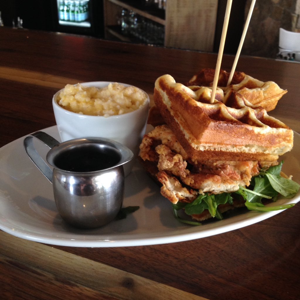 Chicken and Waffle Sandwich Parkside Raleigh NC
